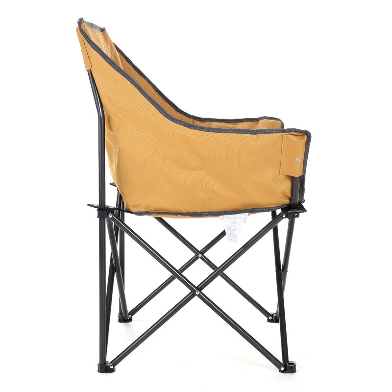 Bucket Style Folding Camping Chair With Cushion 